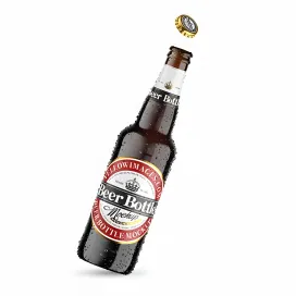 Amber Glass Dark Beer Bottle W Condensation